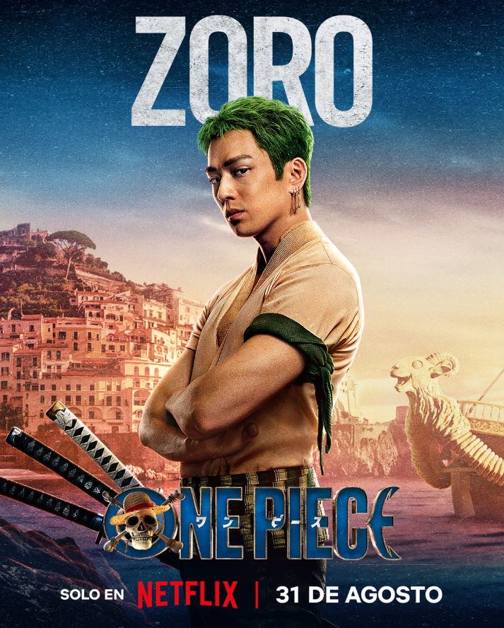 Poster que usó Netflix con el personaje de Zoro